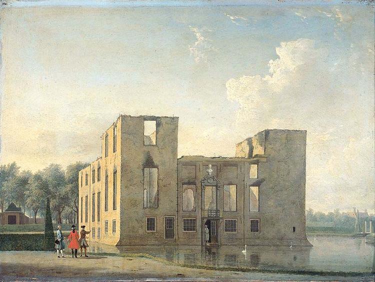 Jan ten Compe Berckenrode Castle in Heemstede after the fire of 4-5 May 1747: rear view.
